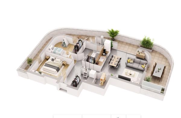 APPARTEMENT ETAT NEUF VUE MER T3, TERRASSE, PARKING LA GRANDE MOTTE