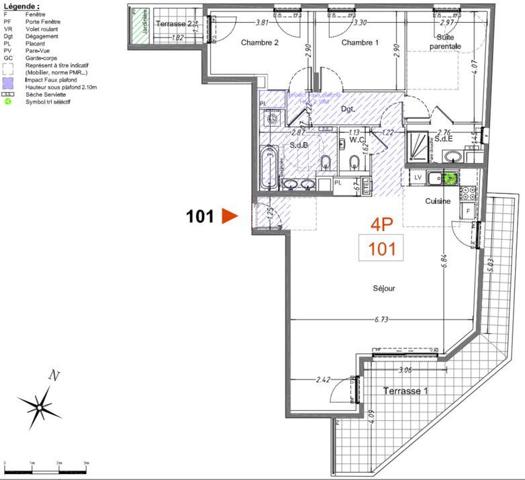 Appartement à vendre 4 pièces 101 m² Cagnes-sur-Mer