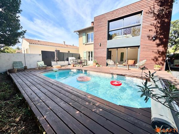 Maison 148m2, 4 chambres, piscine, garage!