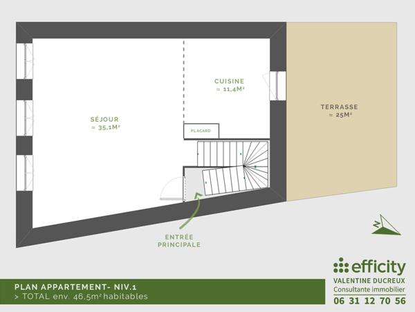 Appartement 5 pièces - 94 m² Exclusivité efficity