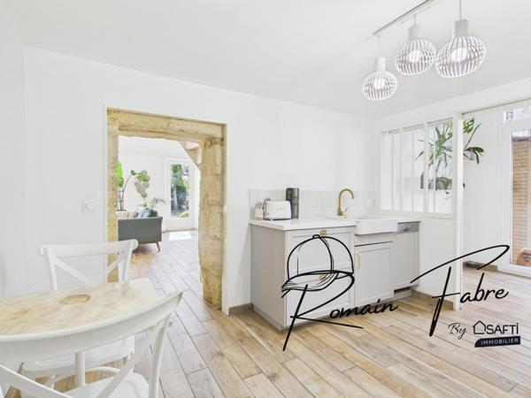 Maison en pierre entièrement rénovée avec 3 chambres, 2 bureaux
