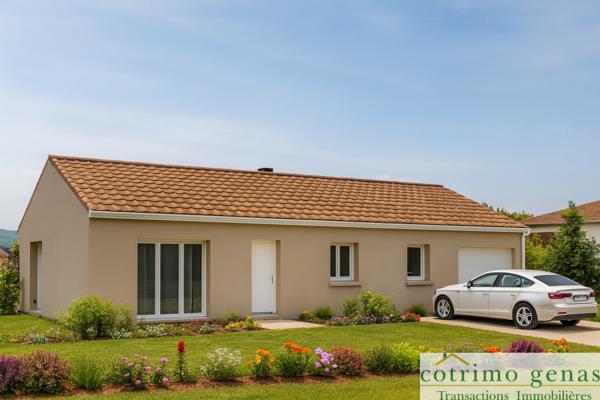 GENAS Maison Plain pied 95m² sur Terrain 380m² envir.