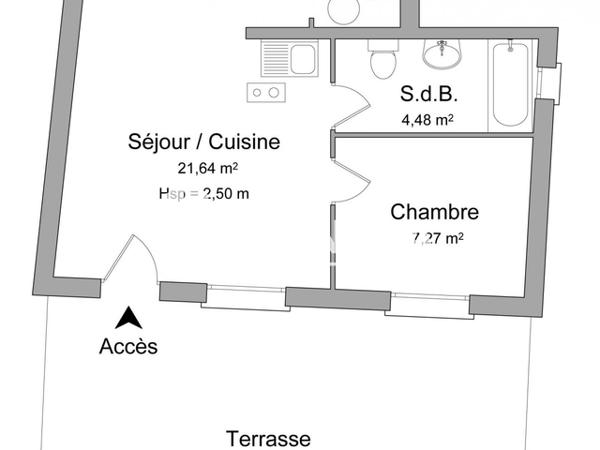 Location Appartement 2 pièces 33.39 m² - 7 BIS PLACE DU CHARDONNAY Beziers 34500