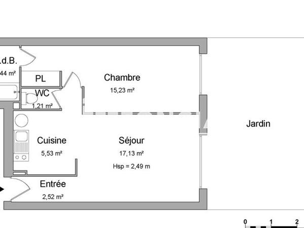Location Appartement 2 pièces 45.06 m² - 26 RUE RENE GOBLET RESIDENCE CLOS DE LA FONDERIE APT 401 Talence 33400