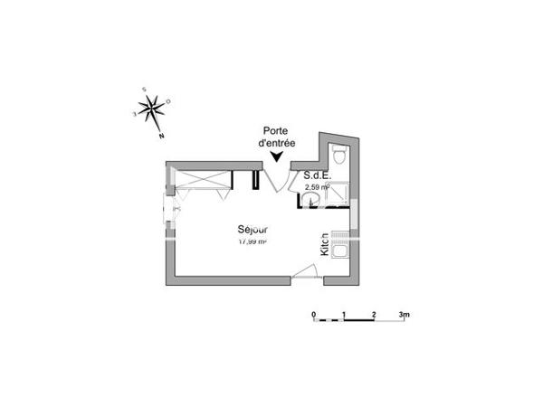 Location Studio 20.58 m² - 2 RUE GAMBETTA La Valette Du Var 83160