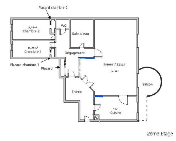 Bron Centre – T3 de 102 m² avec balcon