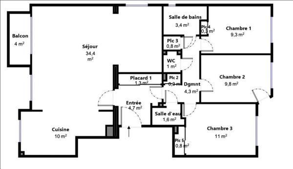 Appartement
         5 pièces
        - 93 m² Exclusivité 635 000 € *
