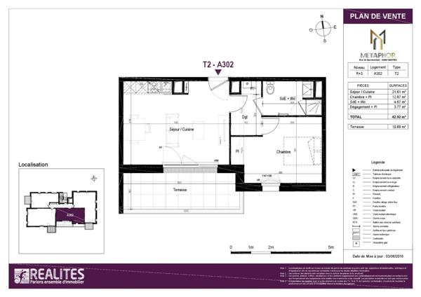 Appartement * 2 Pièces * 42 M² * 44300 Nantes * 550 * 52 * 602, Nantes 44300