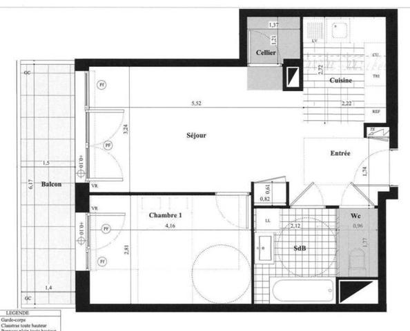 Appartement 2 pièces - 44800 Saint-Herblain