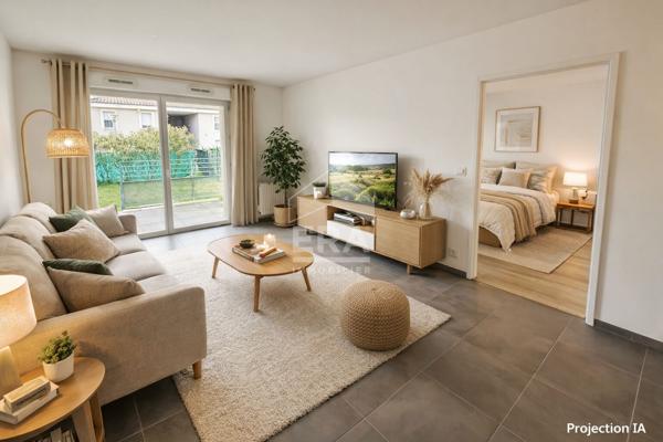 Les Pennes Mirabeau - Appartement T3 Rez de Jardin 52.04 m2 + terrasse et terrain