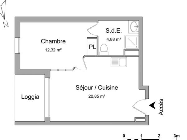 Location Appartement 2 pièces 38.05 m² - 136 AVENUE DES OLIVES Marseille 13013