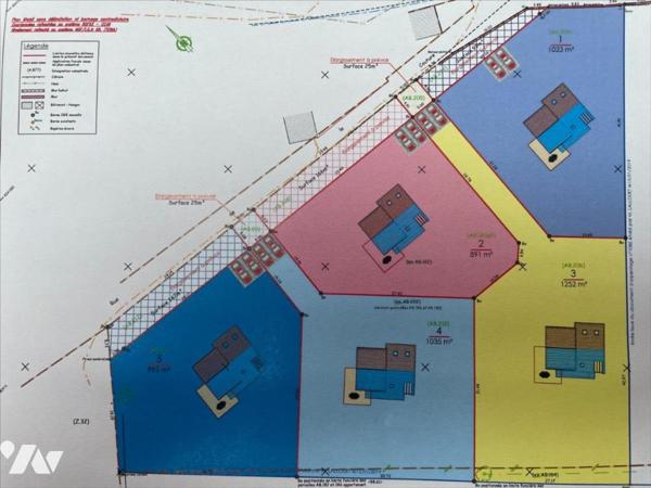 TERRAIN CONTRUCTIBLE VIABLISÉ 1252 m² MER 4KMS