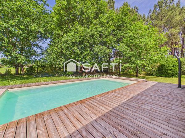 Maison 120m² avec piscine dans un écrin de verdure