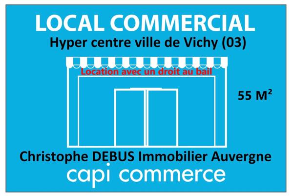 A LOUER – Droit au bail d'un local commercial d’exception en hypercentre de Vichy (03200)