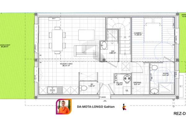 Futur projet immobilier : villa neuve T3 de 76 m2 avec jardin exposé ouest