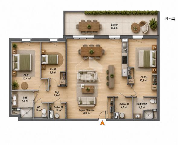 Appartement Capbreton 4 pièce(s) 106 m2