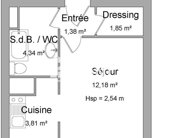 Location Studio 23.56 m² - 8 RUE DES PLANTES Rennes 35700