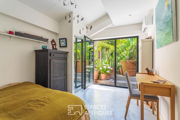 Villa – Loft avec patio luxuriant proche mer et port