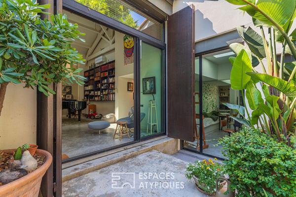 Villa – Loft avec patio luxuriant proche mer et port