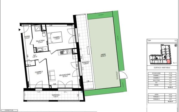 Appartement à vendre    2 pièces •  Monteux