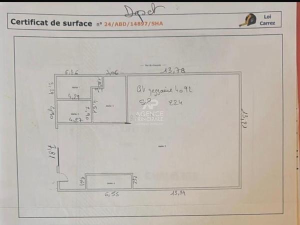 Entrepôt / local industriel Aubervilliers 300 m2 789 000 € **  - Référence  7510