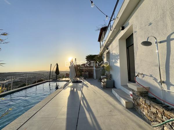 La Valette-du-Var (83160) Villa rénovée avec belles prestations et vue panoramique jusqu'à la mer