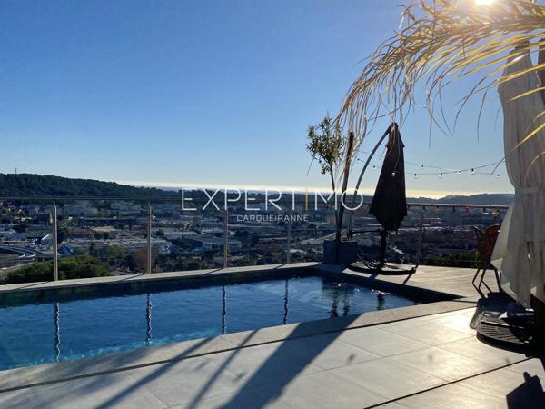La Valette-du-Var (83160) Villa rénovée avec belles prestations et vue panoramique jusqu'à la mer