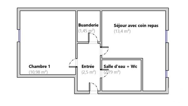 Appartement F2 à vendre  2 pièces - 31,12 m2 BOULOGNE BILLANCOURT - 92
