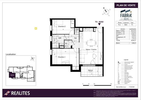 LOCATION TYPE 3 FABRIK B202,  
Angers 49000