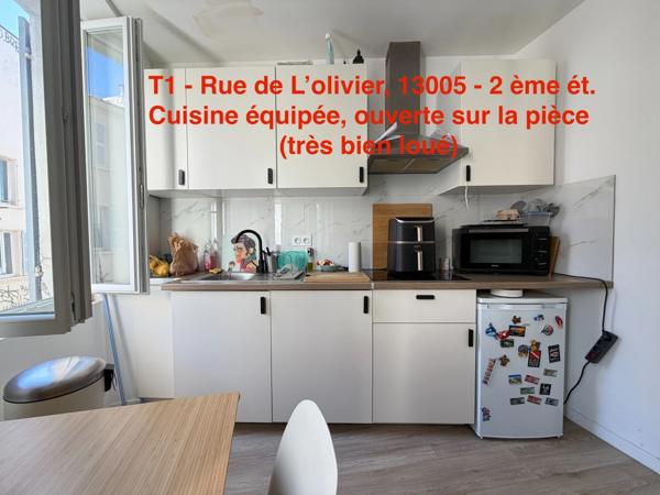 13005 - Quartier CAMAS - Rue de L'Olivier - 2ème étage - T1 - 20m2      99 000 euro FAI
