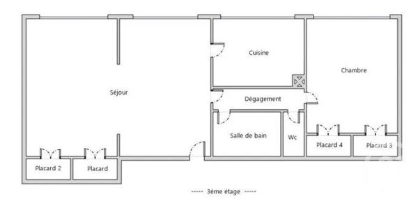 Appartement T2 à vendre  2 pièces - 53,02 m 2   LYON  - 69006