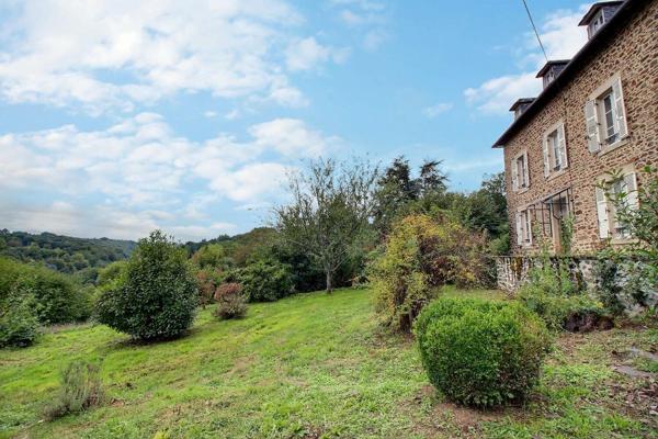 Maison en pierre début 20ème , dépendances, vue dégagée + terrain arboré 11 500 m² avec 1 puits - Vigeois (19)