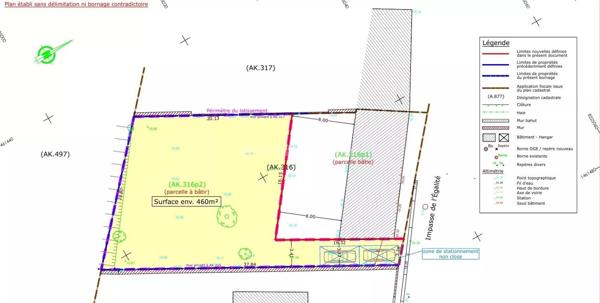 Vente Terrain 460 m2 à Démouville