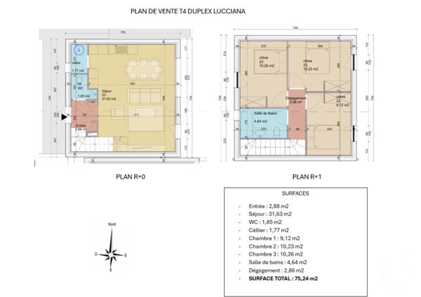 Maison à vendre  4 pièces - 75 m2 LUCCIANA - 202