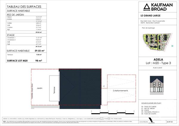 Maison à vendre  3 pièces - 59,55 m2 BARNEVILLE CARTERET - 50