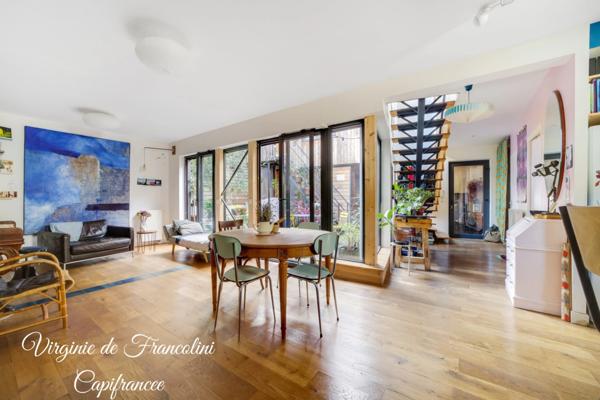 Montreuil-A vendre maison 130m2-terrasse-4 chambres-bureau indépendant-10mn à pied métro L9 et Mairie de Montreuil