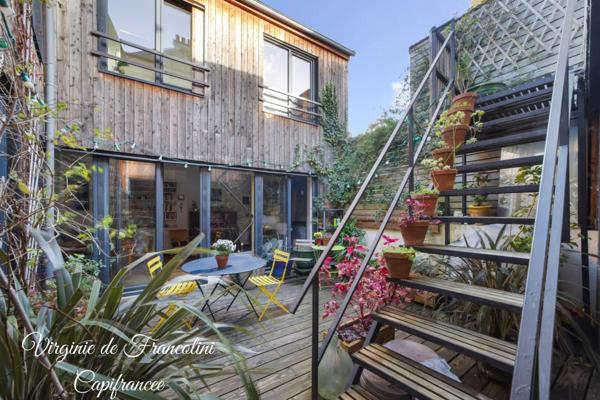 Montreuil-A vendre maison 130m2-terrasse-4 chambres-bureau indépendant-10mn à pied métro L9 et Mairie de Montreuil