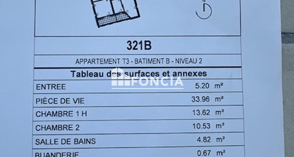 À vendre Appartement 3 pièces 70 m² - Francheville 69340