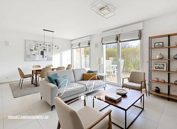 Appartement F3 de 78,73 m2 + Terrasse + Jardin / 2 places de parking / 2 caves