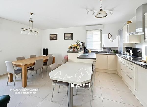 Appartement F3 de 78,73 m2 + Terrasse + Jardin / 2 places de parking / 2 caves