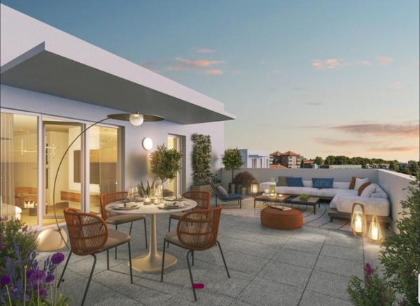 APPARTEMENT T3 AVEC GRANDE TERRASSE DE 60 M²