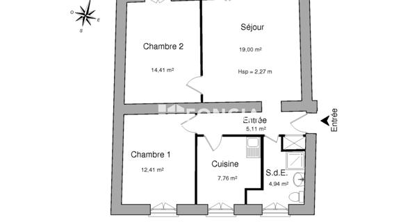 Location Appartement 3 pièces 63.7 m² - Paris 75019