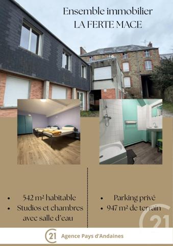 Maison à vendre  11 pièces - 424,31 m 2   ARGENTAN  - 61