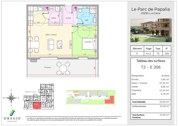 Programme Neuf - Appartements avec terrasse - Le Parc Papalia Lucciana
