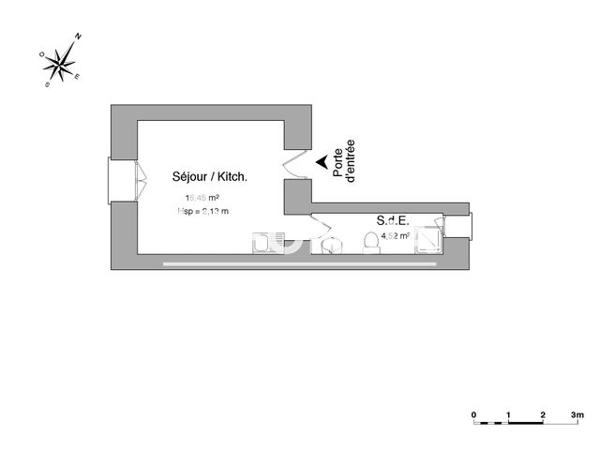 Location Studio 20.97 m² - 3 COTE DES CHAPELIERS Valence 26000