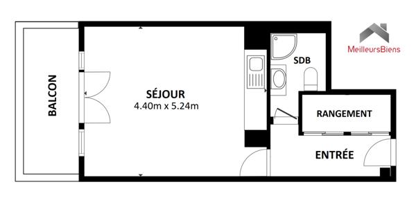 Studio 32 m² avec parking