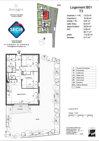 Appartement à vendre 3 pièces 64,11 m² Le Rheu