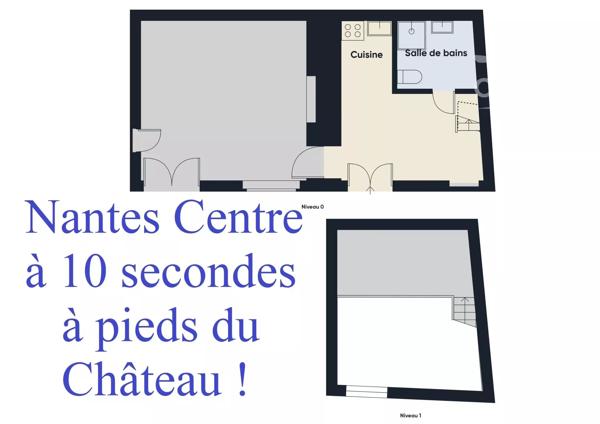 Emplacement exceptionnel en plein cœur de Nantes entre la cathédrale et le Château des Ducs de Bretagne.
