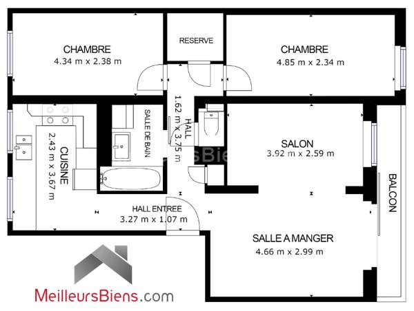 Appartement 4 pièces - 69 m2