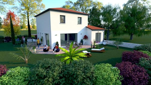 Terrain à bâtir Pollionnay 474 m2 avec maison de 125 m², 4 ch, dont 1 de plain-pied